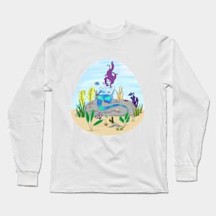 Sea Serpent Mermaid Long Sleeve T-Shirt